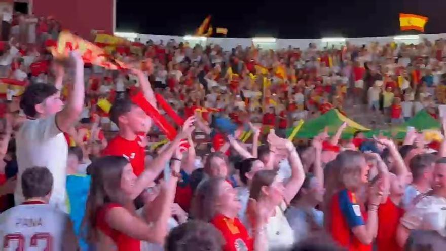 Festejos en Caravaca tras la victoria de España en el mundial