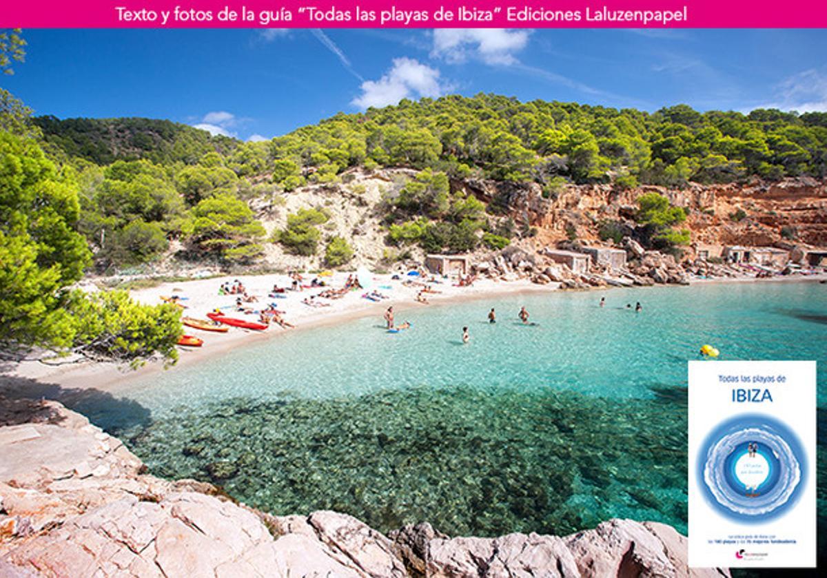 On: Saladeta és a 150 metres de cala Salada, a la qual s’arriba des de Sant Antoni seguint els cartells. Serveis: Cap. Ocupació: Mitjana.