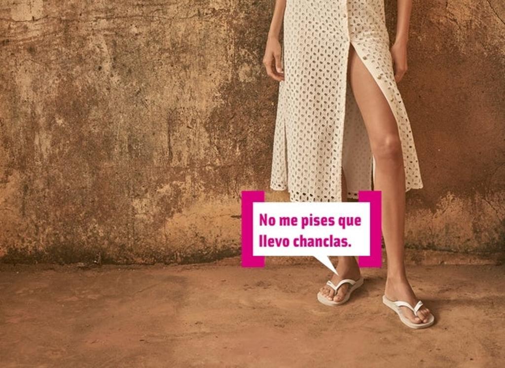 Modelo con Havaianas de Zara