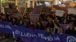 Manifestación contra la violencia machista en Zamora.