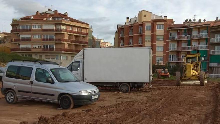 Treballs previs al nou aparcament dissuasiu a l&#039;avinguda de Tudela