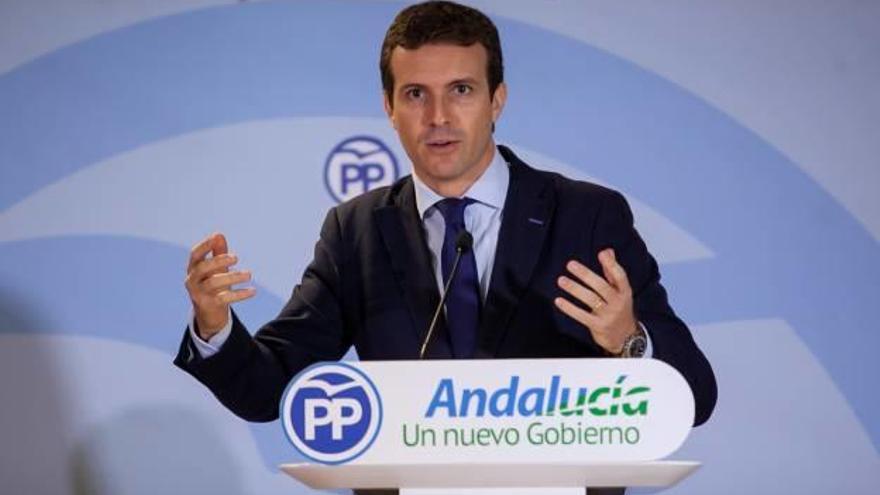 Pablo Casado va participar en un acte del PP a Jerez.