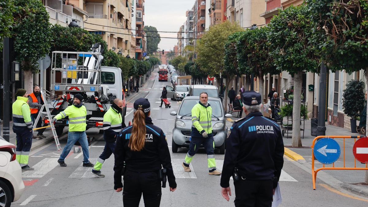 Cortes y modificaciones de tráfico en el centro de Paterna