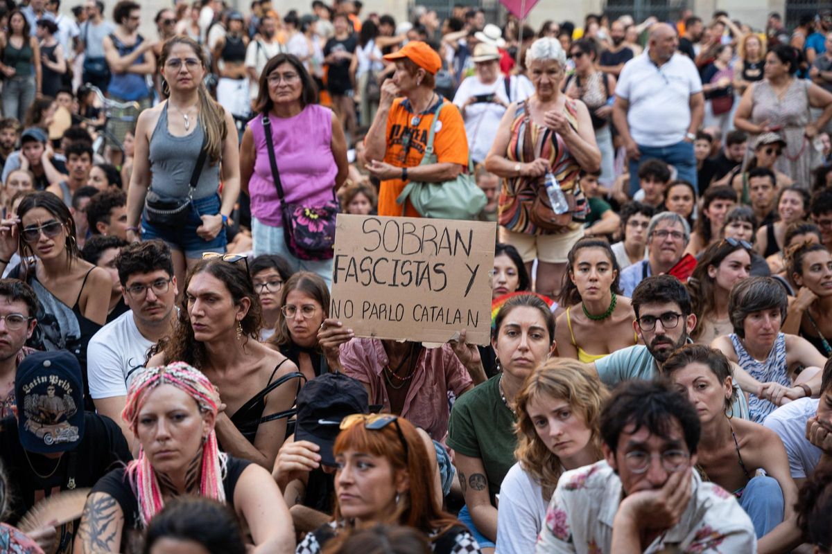 Gran manifestación antiracista en Barcelona