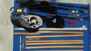 Doce detenidos tras una reyerta entre ultras con palos y objetos contundentes antes del Xerez CD-Badajoz