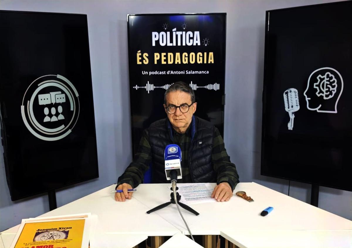 Toni Salamanca, a l'estudi d'Empordà TV.