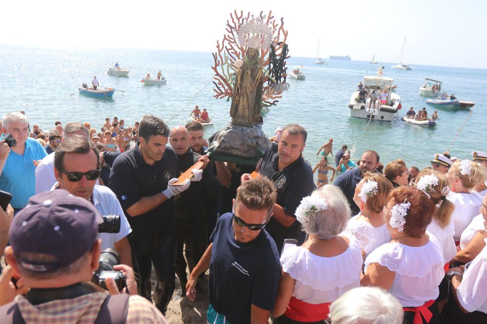 Virgen del Carmen de los submarinistas en La Malagueta