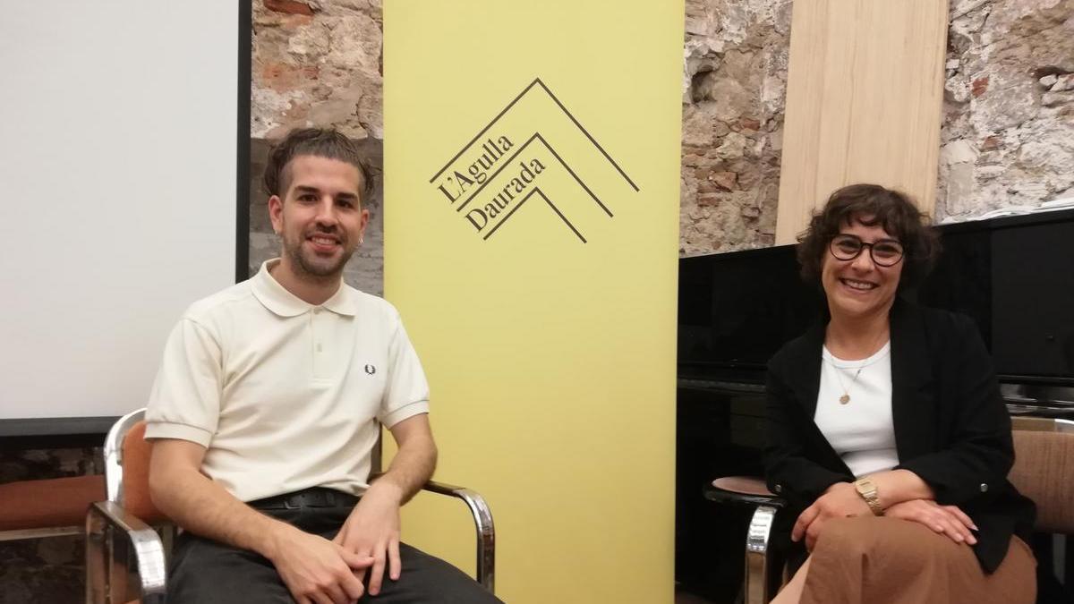 Marc Garcés i Anna Roca, aquest matí a la Llibreria Calders de Barcelona