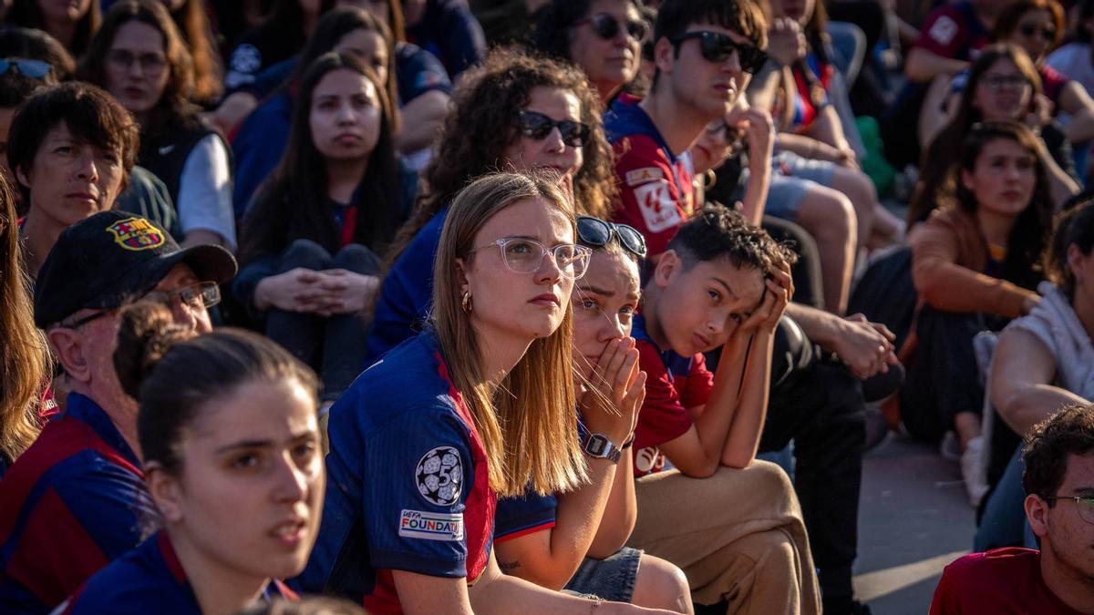 Ambiente en Barcelona por la  final de la Champions femenina Barça-Arsenal