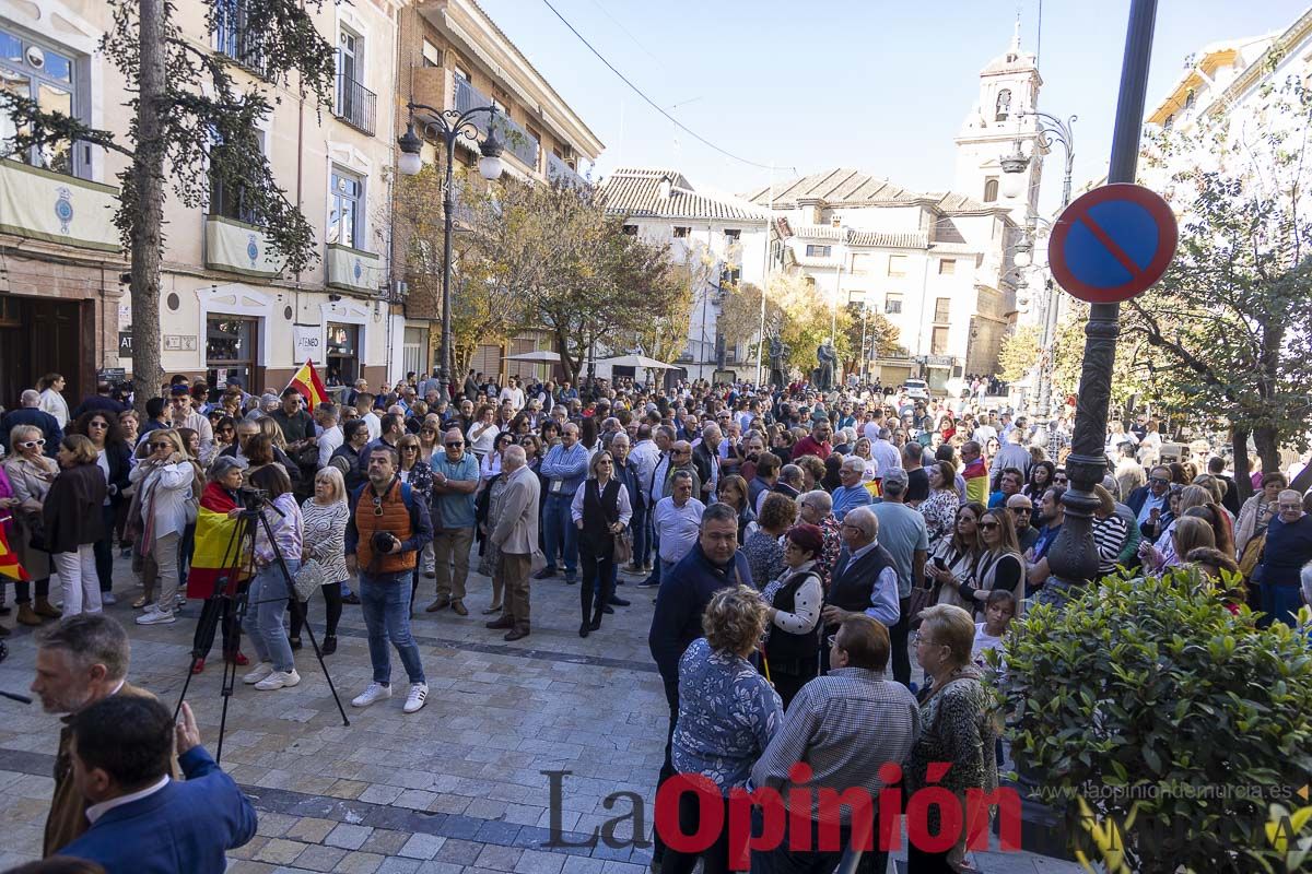 Así ha sido la concentración contra la Ley de Anmistía organizada por el PP de Caravaca