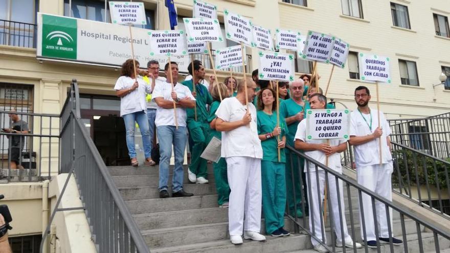Primeras protestas de enfermeros del Código Ictus