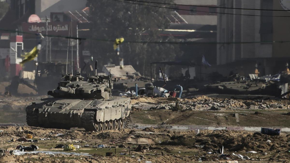 Un tanque del Ejército israelí, en la Franja de Gaza.