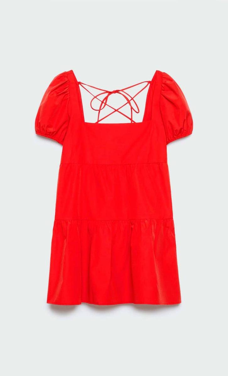 Vestido corto popelín de Stradivarius