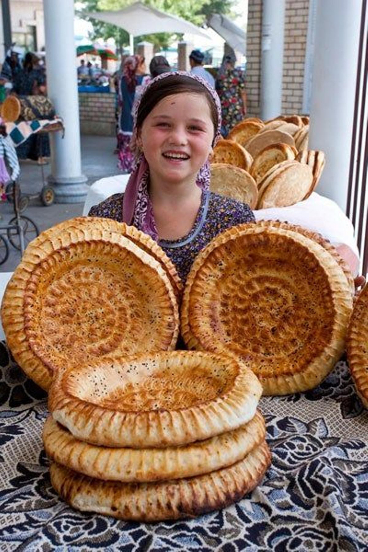 Panadería típica en el valle de Ferghana, al norte de Samarcanda.