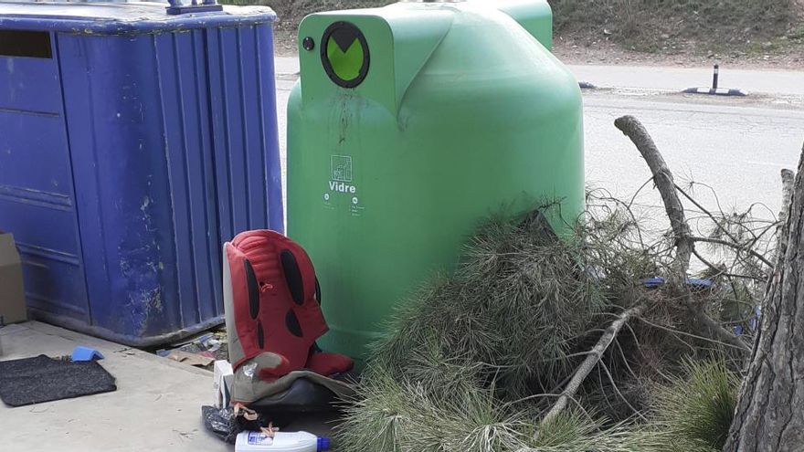 Brutícia acumulada en una àrea de selectiva