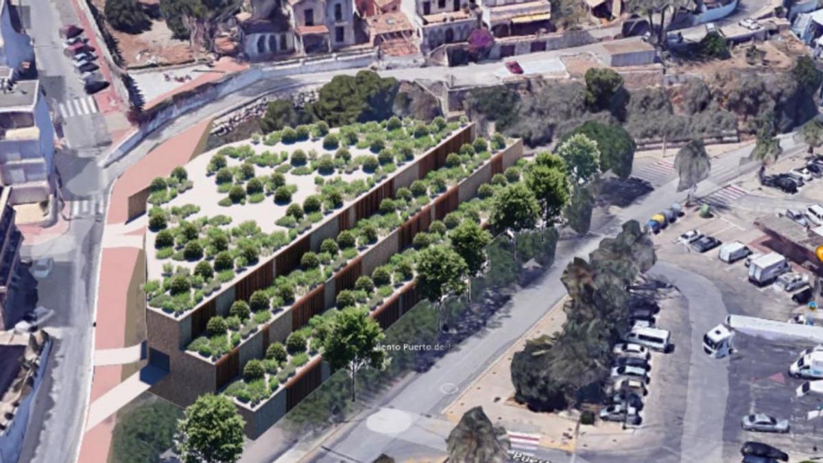 La recreación virtual del aparcamiento de planta baja y dos alturas
