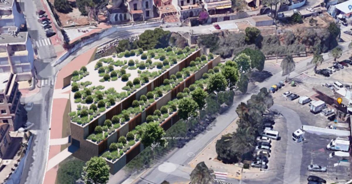 La recreación virtual del aparcamiento de planta baja y dos alturas