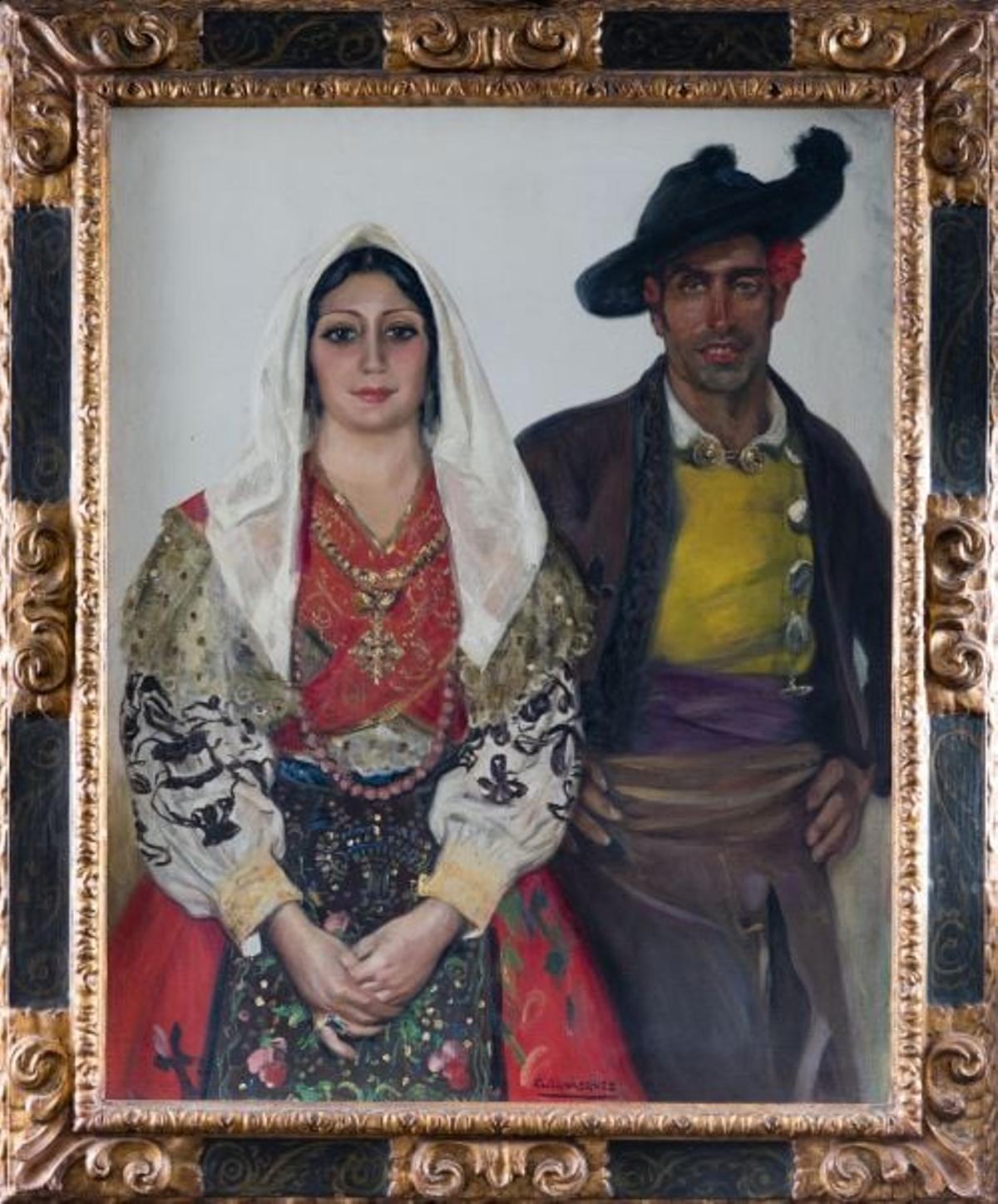 'Novios extremeños', el otro cuadro de Vázquez Úbeda adquirido este año por el Bellas Artes.