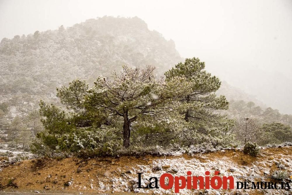 Nieve en las pedanías altas del Noroeste