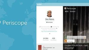 Apariencia de la nueva página de perfil de Periscope