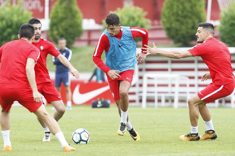 Entrenamiento del Sporting, miércoles