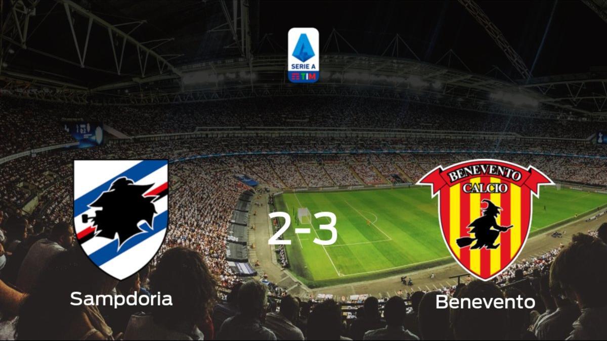 El Benevento se lleva tres puntos a casa después de ganar 2-3 a la Sampdoria