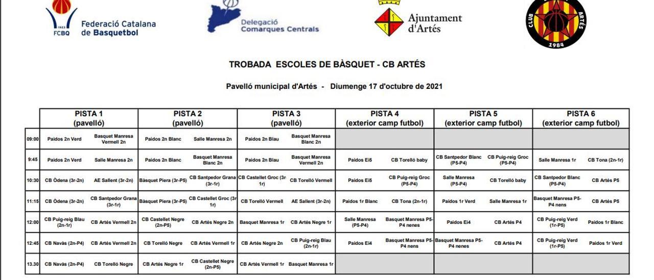 El calendari de la trobada