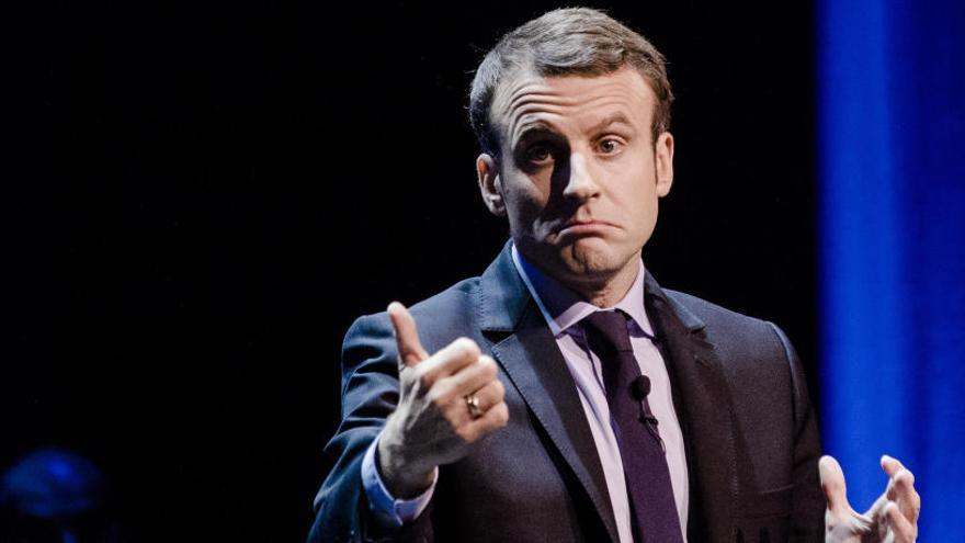 El candidato independiente al Elíseo francés, Emmanuel Macron.