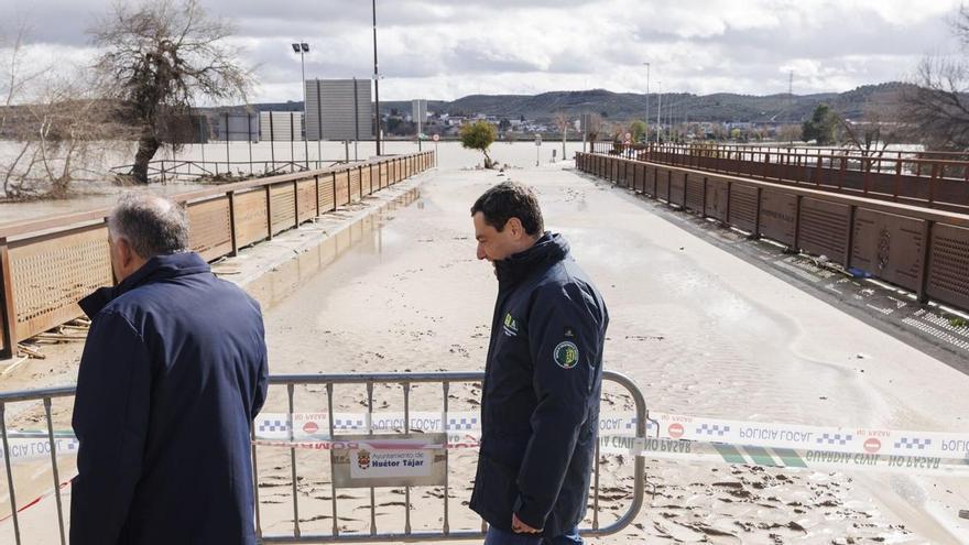 Juanma Moreno alerta sobre el impacto económico "millonario" por el temporal en Andalucía