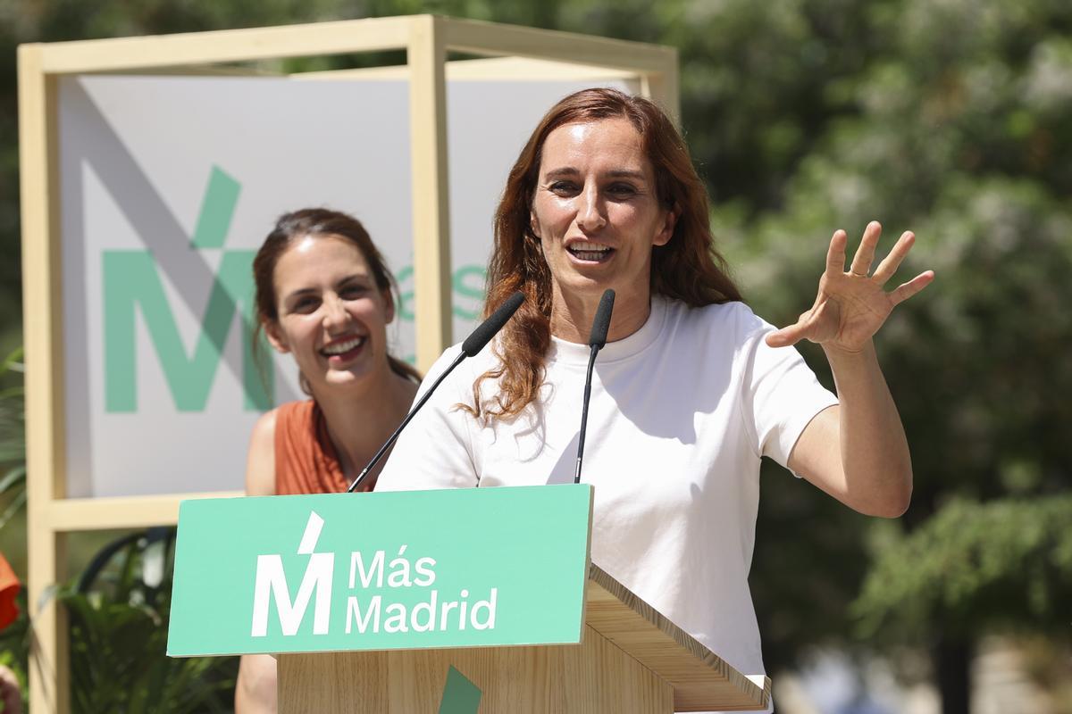 Mónica García en un acto de campaña.