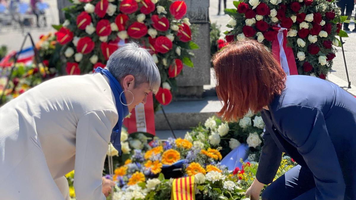 Lourdes Ciuró en el homenaje a las víctimas del nazismo en Mauhthausen