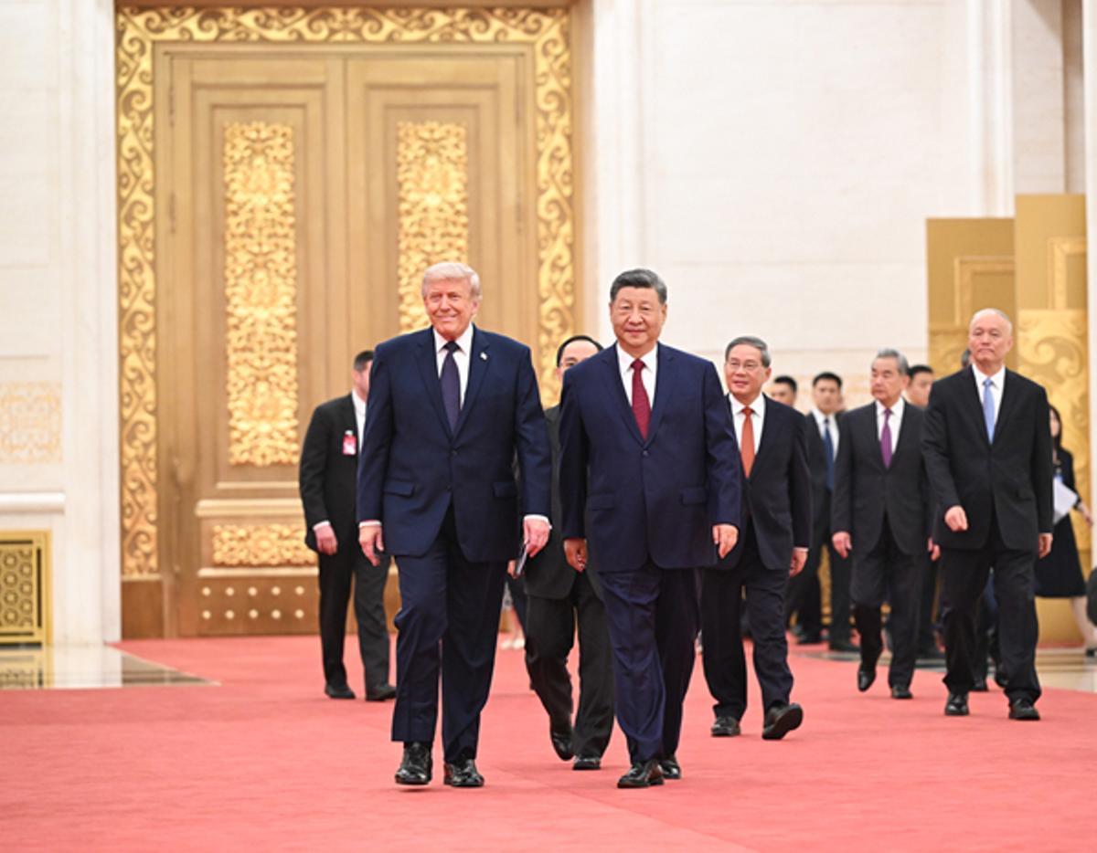 El presidente Donald Trump junto al presidente Xi Jinping