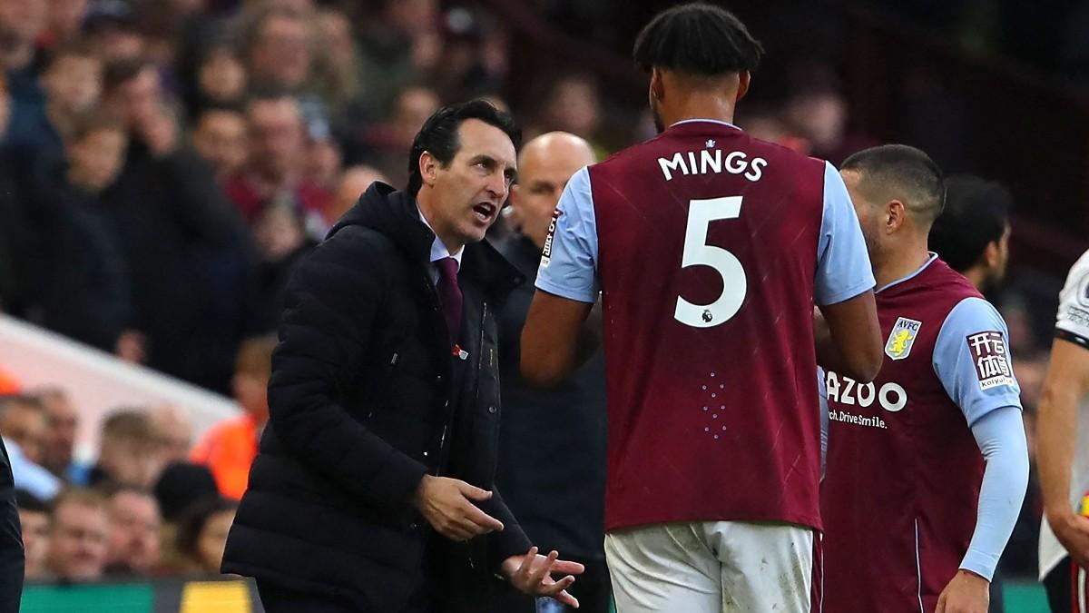 Emery durante el partido ante el United