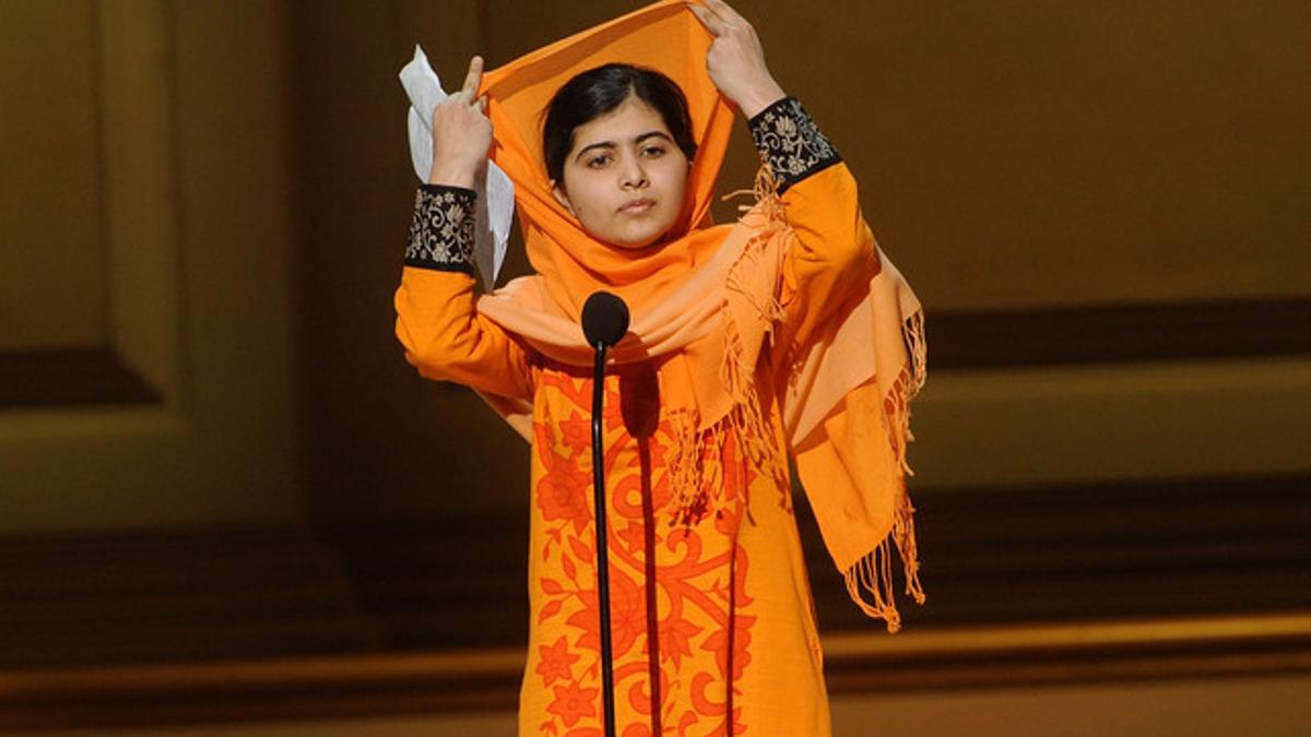 Malala Yousafzai recoge un galardón por su labor, el pasado 11 de noviembre en Nueva York.