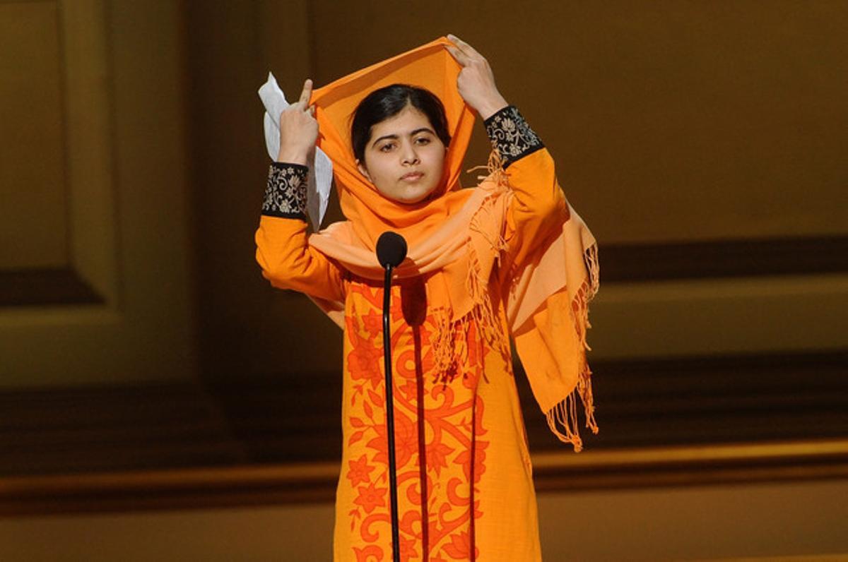 Malala Yousafzai recull un guardó per la seva tasca, l’11 de novembre a Nova York. Malala Yousafzai recull un guardó per la seva tasca, l’11 de novembre a Nova York.