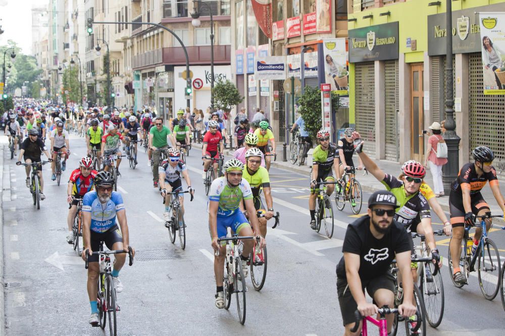 Manifestación ciclista en València