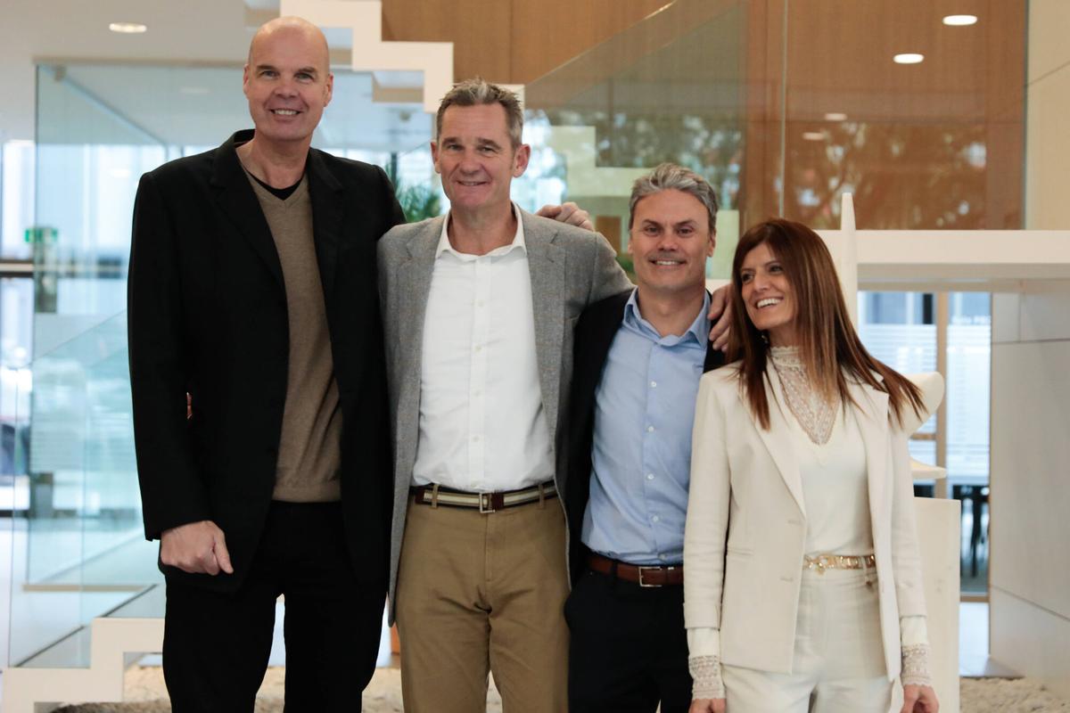 Ferran Martínez, Iñaki Urdangarin, Iñaki Saltor i Núria Sala, socis de 'Bevolutive'
