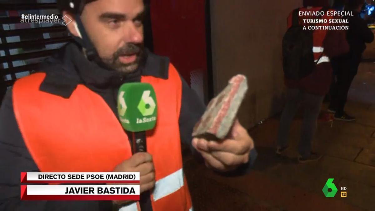 Javier Bastida, en la zona de Ferraz (El intermedio).