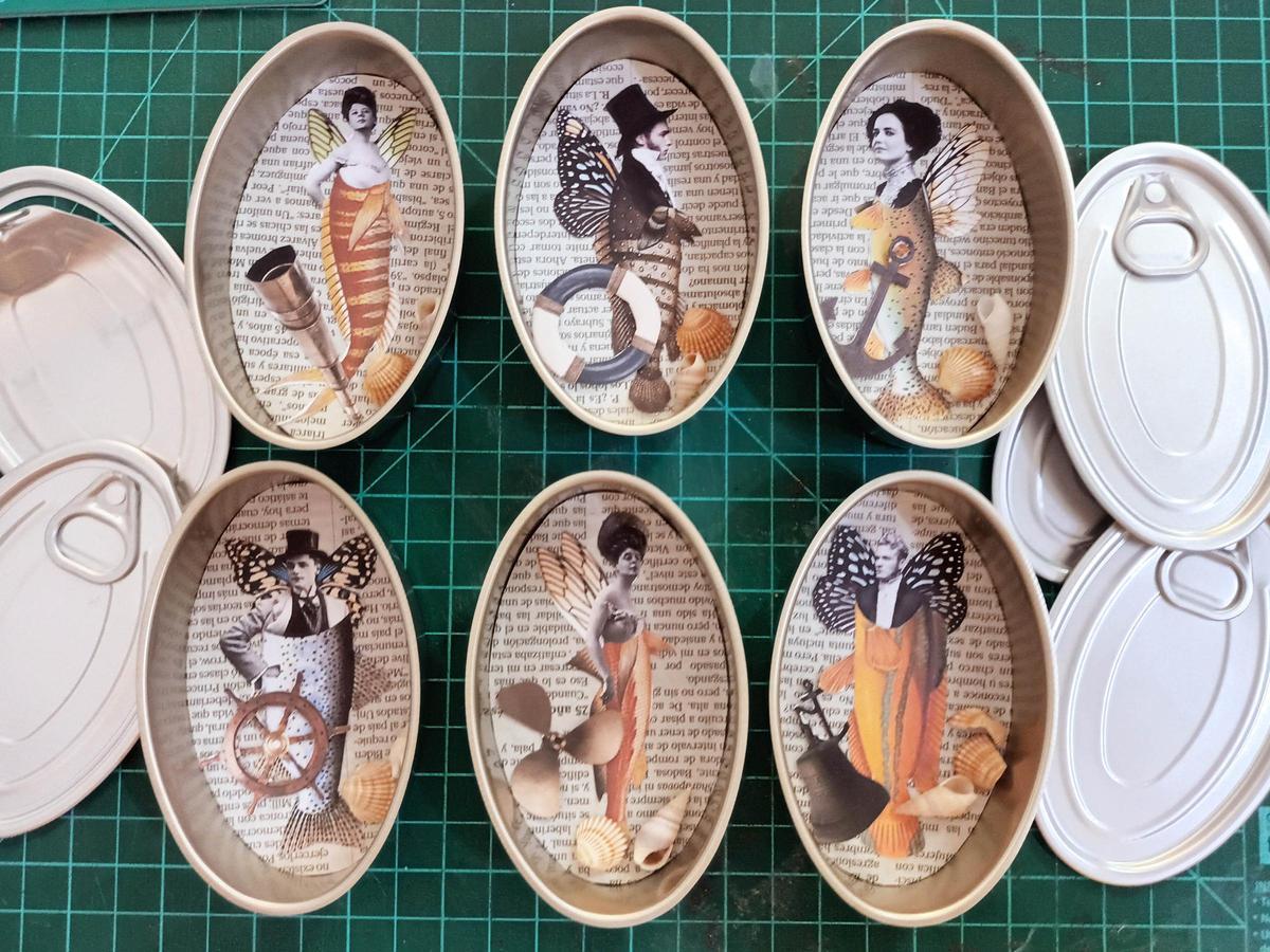‘Criaturas enlatadas’. Collage.