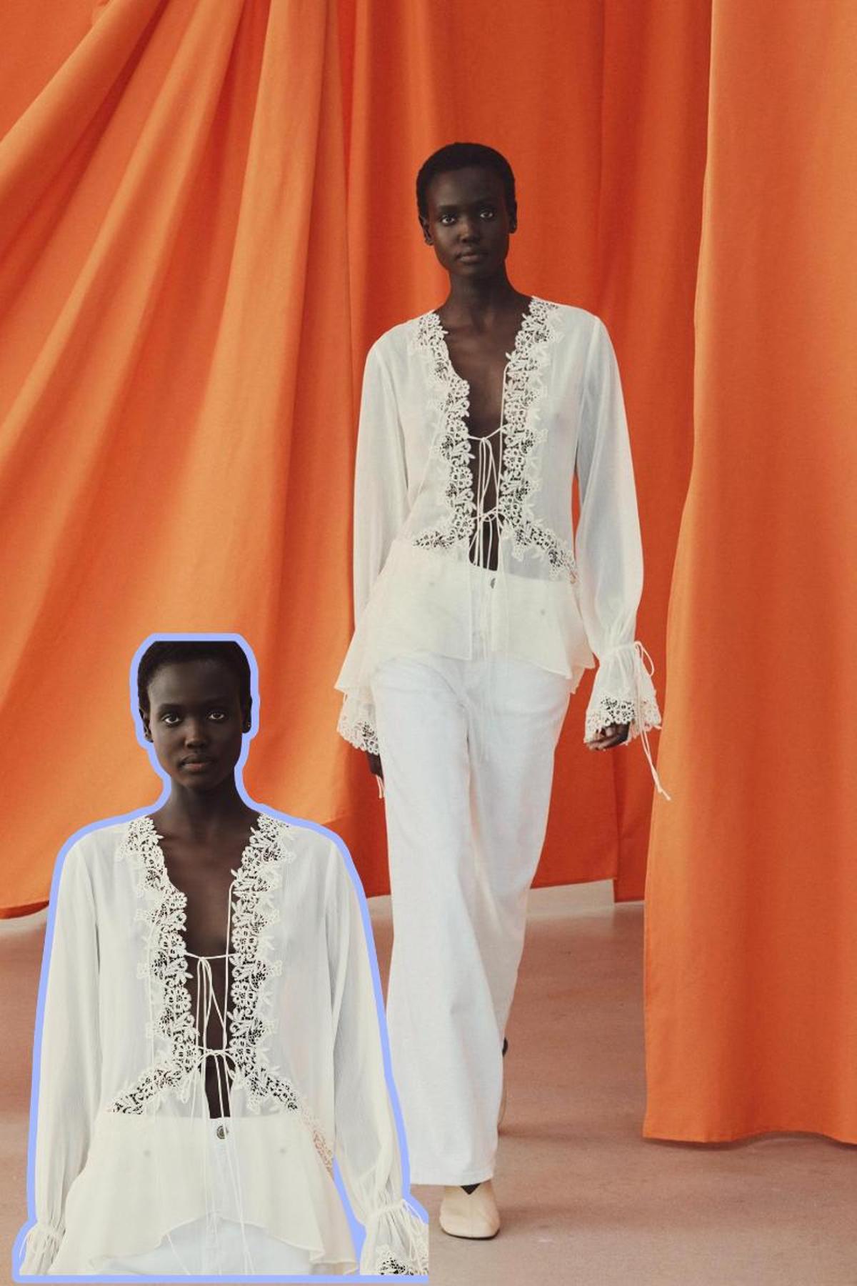 Blusa blanca de Zara