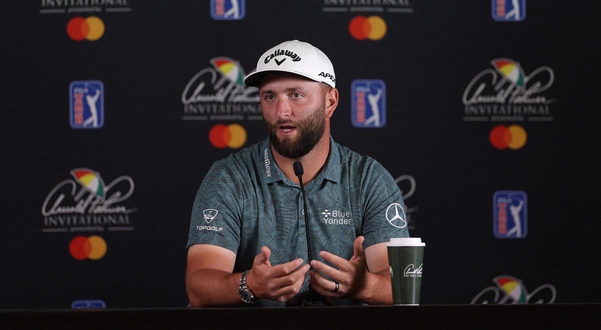 Jon Rahm atendió a los medios en Bay Hill antes de iniciar este jueves la competición