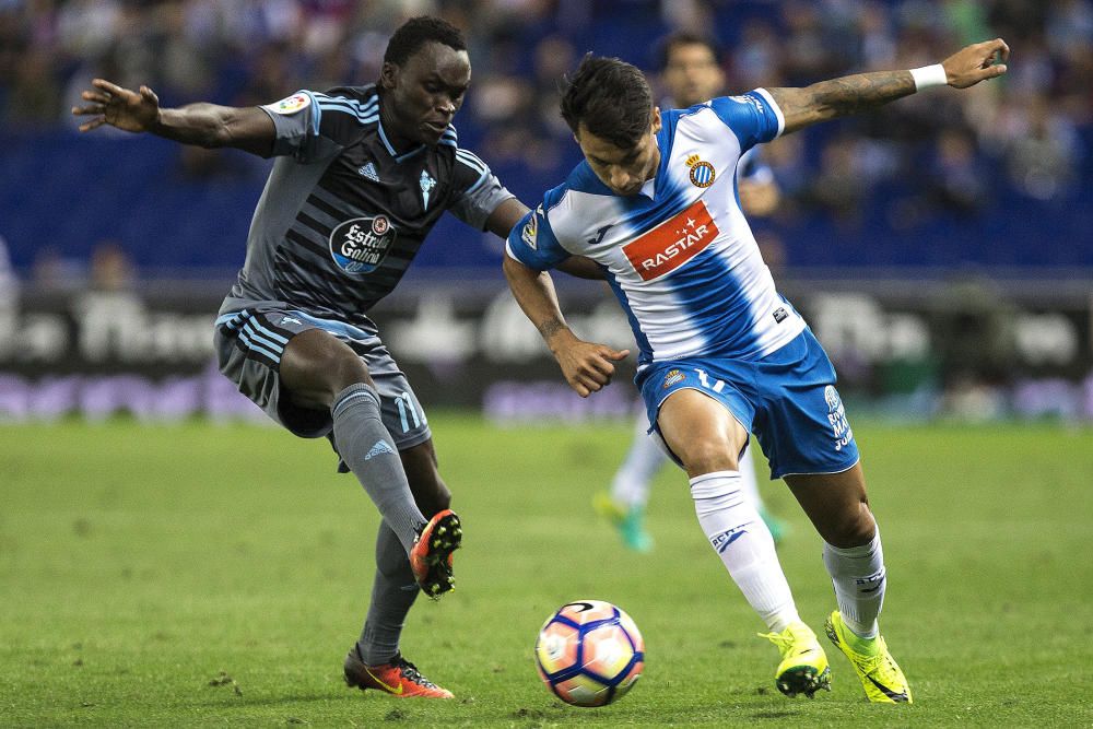 El Celta se lleva los tres puntos ante el Espanyol en el último suspiro