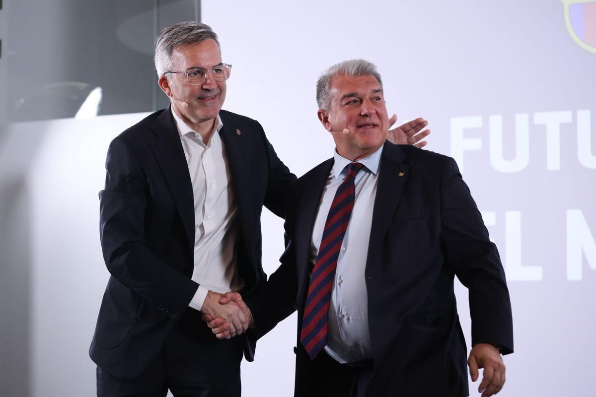 Víctor Font y Joan Laporta, en la pugna final por la presidencia del FC Barcelona