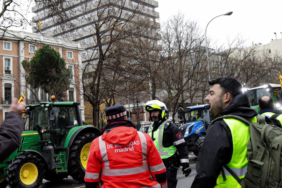 Protestas de los agricultores y ganaderos gallegos en Madrid