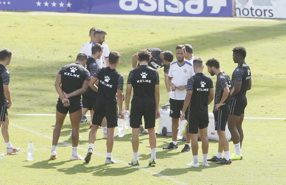 Lluís Planagumà dirige este lunes su último entrenamiento en el Hércules