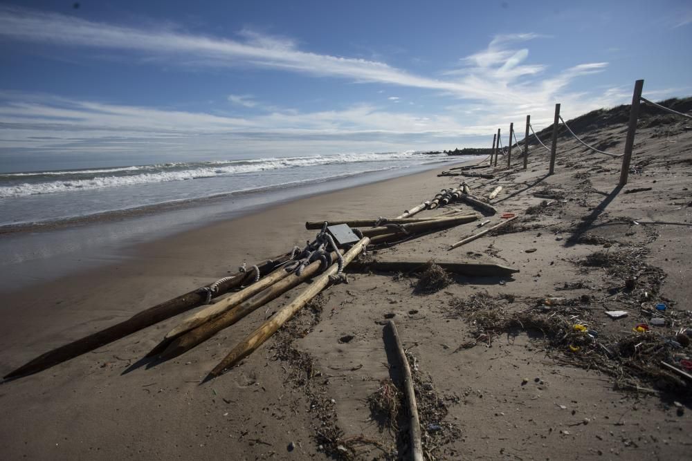 Desperfectos provocados por el temporal en l'' Albufera y el Saler