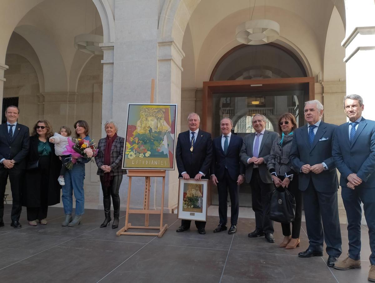Presentación del cartel anunciador de la salida procesional de Estudiantes este Lunes Santo 2023.