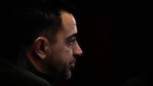 Xavi, en una foto de archivo en rueda de prensa