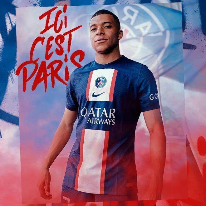 Así luce la nueva camiseta del PSG para la temporada 2022/23