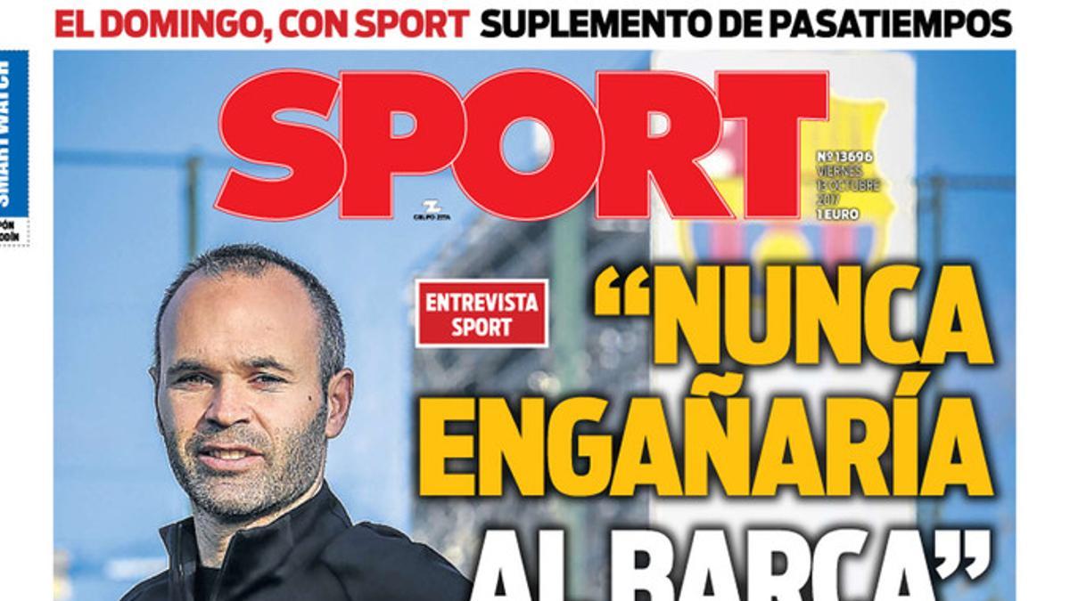 La portada de SPORT de hoy